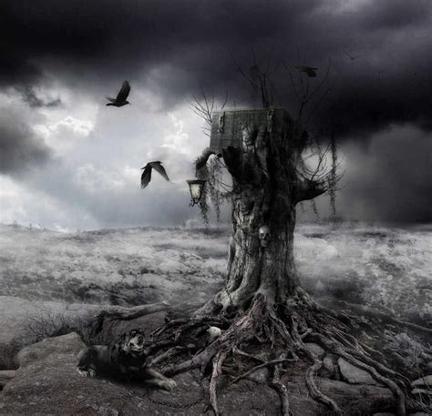 Scarylandscapes Mysterious Hollow Dark Landscape By Alfoart