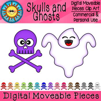 Skulls And Ghosts Digital Moveable Clip Art By Deeder Do Designs