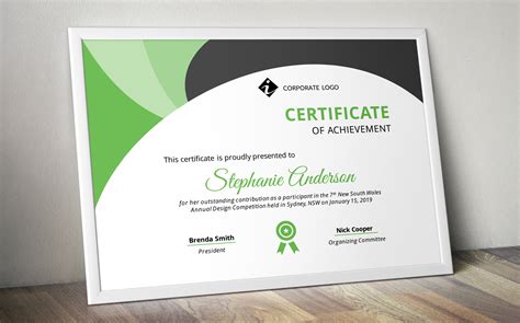 PowerPoint certificate | Creative Stationery Templates ~ Creative Market