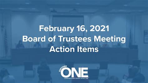 February 16 2021 — Board Of Trustees Meeting 20212022 Board Of