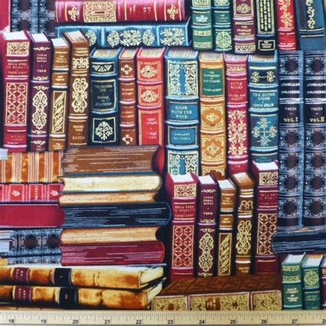 Library Books Cotton Fabric Timeless Treasures Ebay Timeless