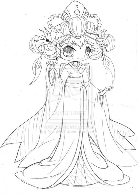 Kimono Chibi Sketch By Yampuff On Deviantart Chibi Sketch Chibi