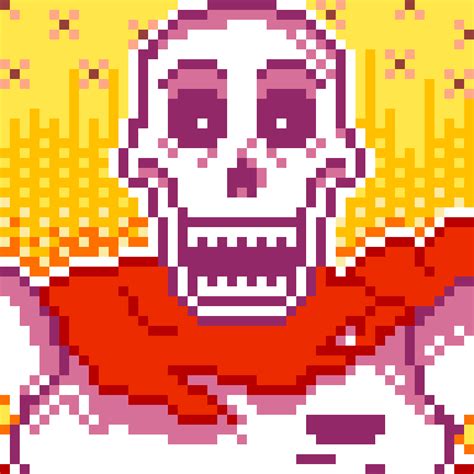 Undertale Papyrus Pixel Art By Usagi59k On Deviantart