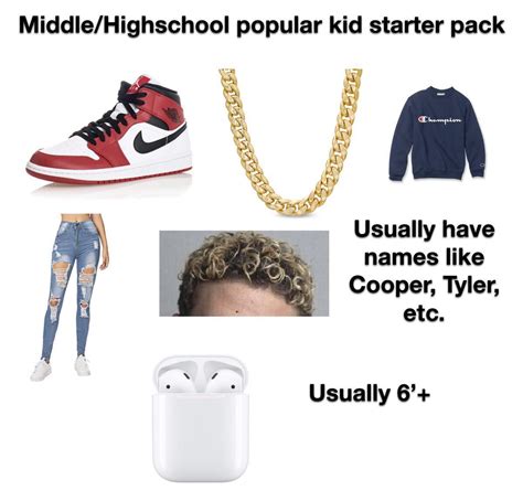 Middle School Starter Pack Rstarterpacks Starter Packs Know Your Meme