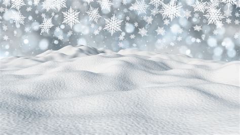 Free Photo Snowy Landscape With Snowflakes