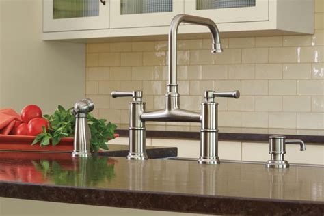 Brizo made this design to bring a warmer look to the industrial aesthetic. Brizo Artesso Kitchen Sink Faucet, Sprayer, & Soap ...