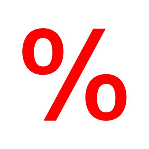 Red Icon Percent Png Transparent Image Download Size 512x512px