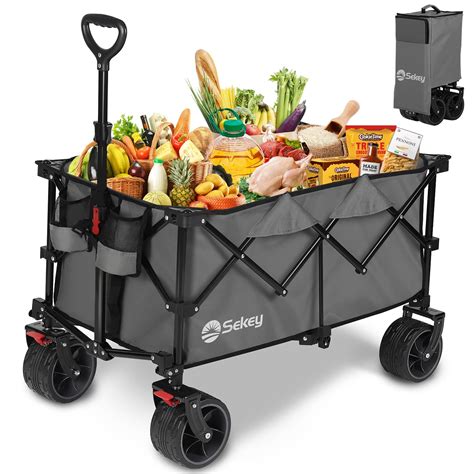 Buy Sekey Folding Wagon With 220lbs Large Capacityheavy Duty Beach