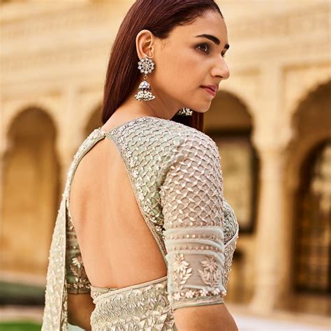 45 Unique Blouse Back Designs Spotted On Real Brides