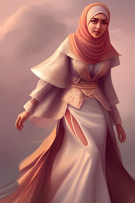 Seorang perempuan berhijab dengan anak paling tua laki laki dan anak