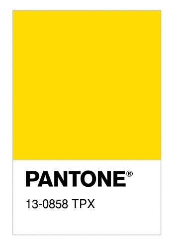 Colore Pantone 13 0858 Tpx Vibrant Yellow Numerosamenteit
