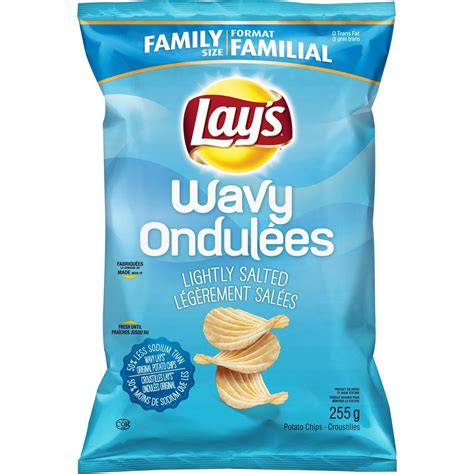 Lays Wavy Lightly Salted Potato Chips Walmart Canada