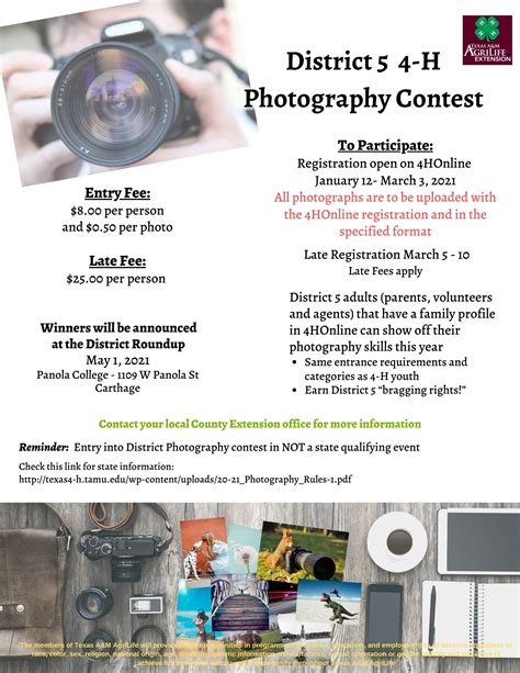 2021 District 5 4 H Photography Contest