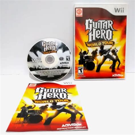 Guitar Hero World Tour Nintendo Wii Game Complete W Manual Cib Tested Clean 19 94 Picclick