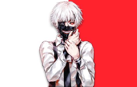 Обои аниме мультсериал Tokyo Ghoul Kaneki Ken Токийский Гуль