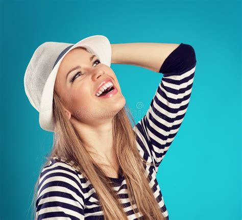 Summer Girl In Hat Stock Photo Image Of Ecstatic Life 40456026