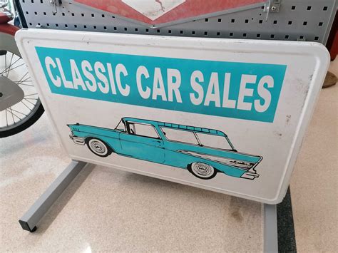 Classic Car Sales Emalikyltti Classic Car Sales Enamel Sign Tb Garage
