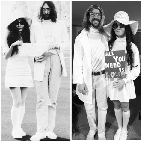 John Lennon And Yoko Ono Halloween Diy Costume Comparison John Lennon And Yoko John Lennon