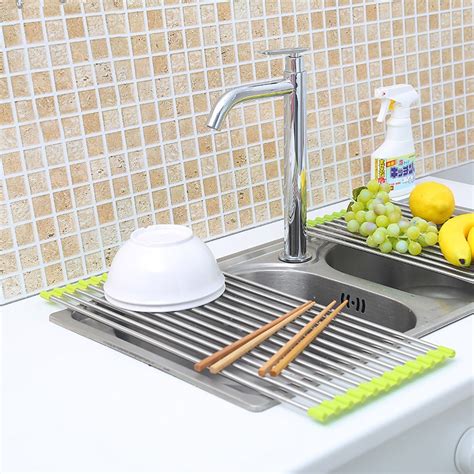 Our aluminum half sheet pans allow for superior heat conductivity. Buy Stainless Steel Sink Rack Roll Folding Drain Rack at ...