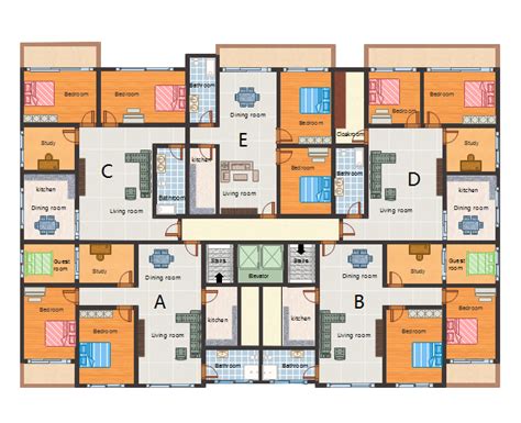 Floor plans are an essential part of real estate marketing and home design, home building, interior design and architecture projects. Free Apartment Floor Layout Templates