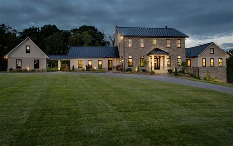 39 Million Newly Built Contemporary Farmhouse Style Mansion In Penn