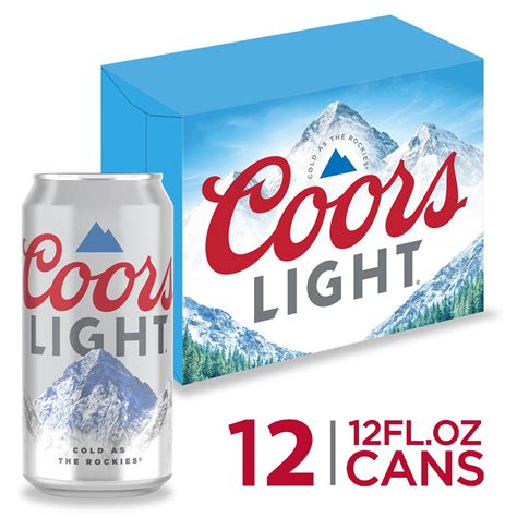 Coors Light Lager Beer 12 Pack 12 Fl Oz Cans 42 Abv Walmart