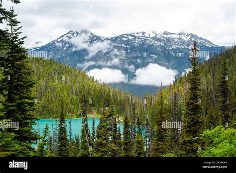 Photograph Of Middle Joffre Lake On An Overcast Morning Joffre Lakes
