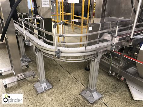 Stainless Steel Intralox Conveyor With 90° Turn 1m To Arc Arc To End