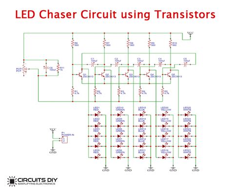 Led Chaser Circuit Diagram Without Ic Circuit Diagram