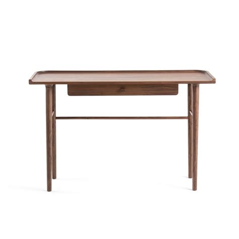 Magosia Solid Walnut Desk Walnut Ampm La Redoute