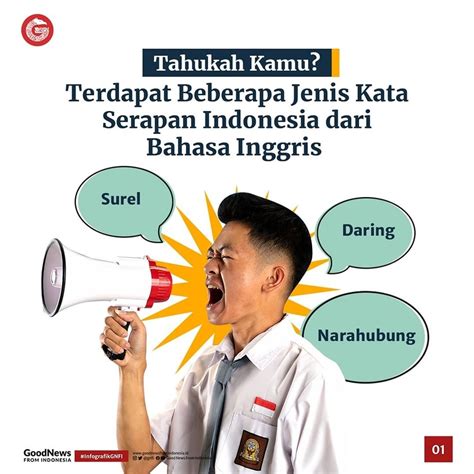 Tahukah Kamu Terdapat Beberapa Jenis Kata Serapan Indonesia Dari Bahasa Inggris Infografik Gnfi