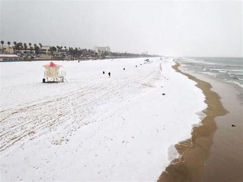 Beach Bummer Hailstorm Whitens Southern California