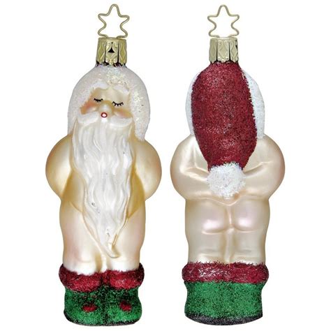 Inge Glas® Christbaumschmuck Christbaumschmuck Nackedei Weihnachtsmann