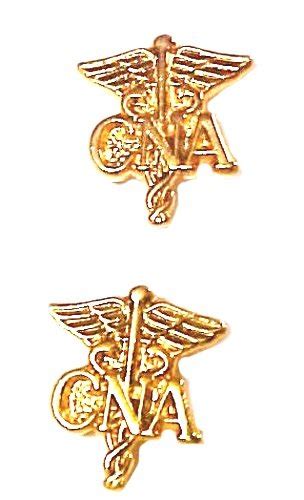 Cna Caduceus Lapel Pin Set Of 2 Cap Tacs Certified Nurses Aide Assistant New