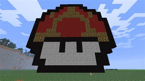 Mario Mushroom Pixel Art Minecraft Map