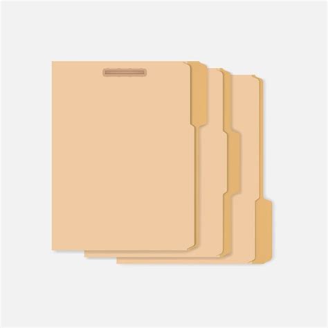 Premium Vector Closed Variously Tabbed File Folders With Interior