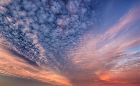 Beautiful Morning Sky With Colorful Clouds Before Sunrise Dramatic