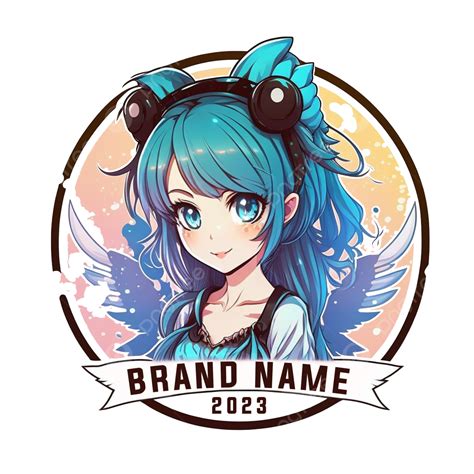 Logo Mit Wunderschönem Engel Anime Charakter Logo Shop Logo Anime