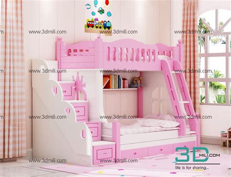 15. Bedroom Childrens Scense 3dsmax File Free Download - 3DMili 2021 - Download 3D Model - Free ...