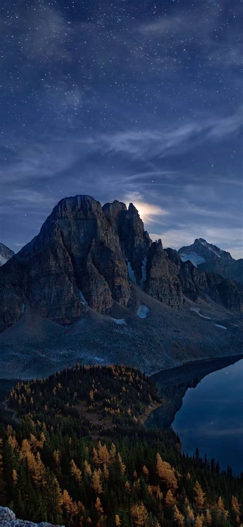 1440x3120 Beautiful Landscape Mountains At Night 1440x3120