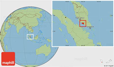 Savanna Style Location Map Of Melaka