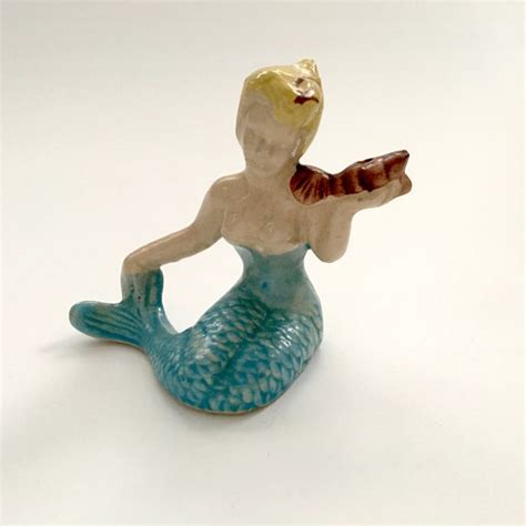 Vintage Porcelain Mermaid Figurine