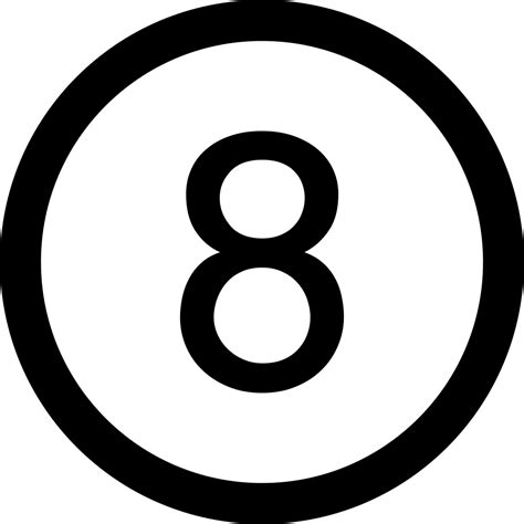 Number Eight In A Circle Svg Png Icon Free Download 28626