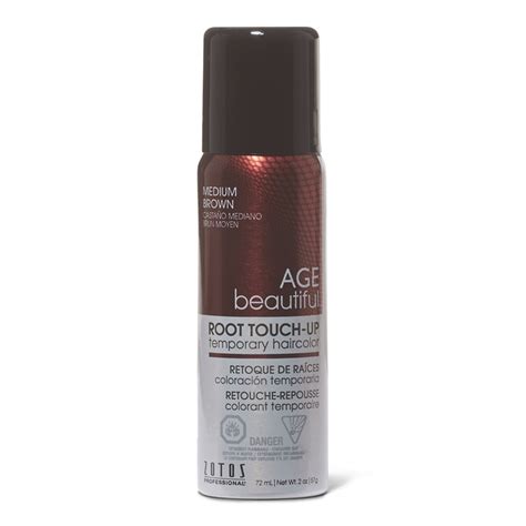 Just spray onto your roots and hairline, then go! AgeBeautiful Medium Brown Root Touch Up Spray Temporary ...