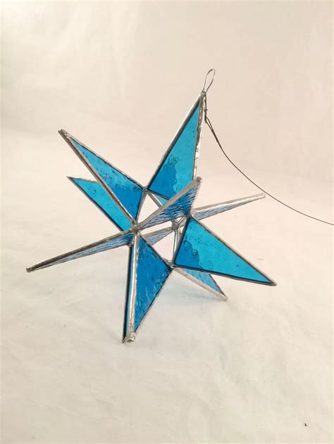 Stained Glass Moravian Star Glass Moravian Star Ornament Etsy
