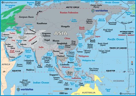 Asia Map Map Of Asia Asia Maps Of Landforms Roads Cities Counties