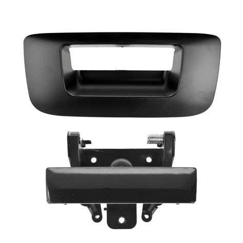 Tailgate Handle And Bezel Kit Smooth Black For 07 13 Chevy Gmc Ebay