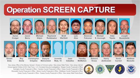 21 Alleged Sex Offenders Charged In ‘operation Screen Capture’ Downbeach