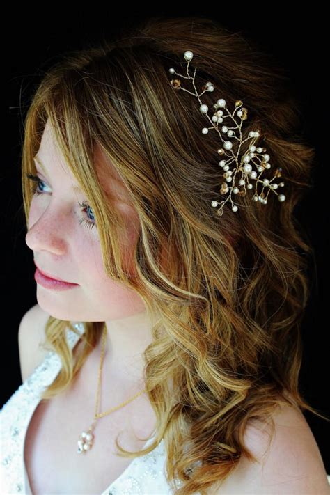 Gold Hair Vinecrystal Hair Vine Wedding Hair Accessoriesbridal Hair