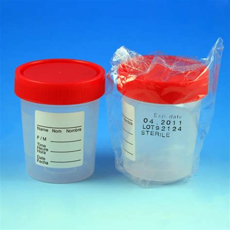 Urine Lab Specimen Containers Sterile Jars Cups Leakproof Id Label